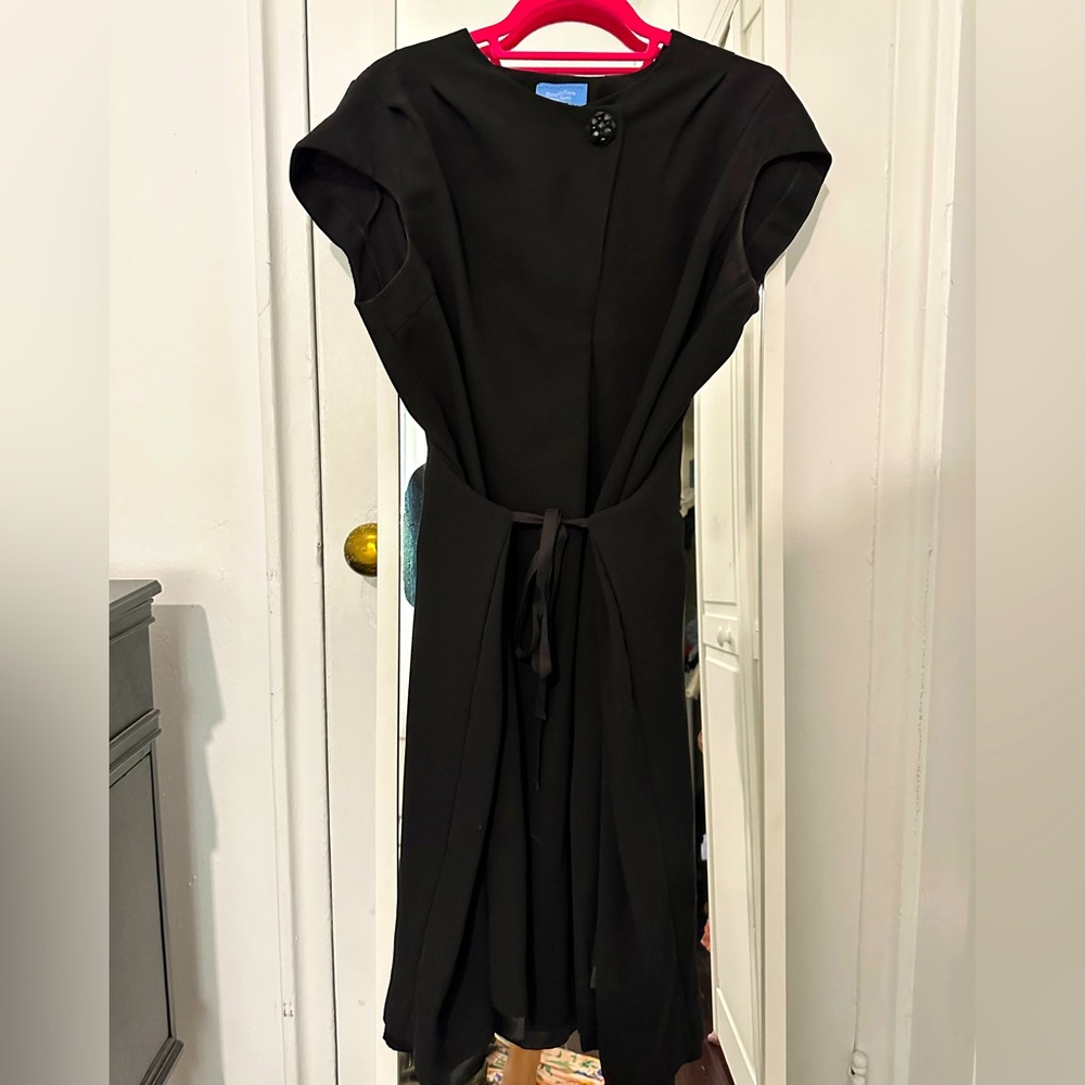 Vera Wang black wrap dress
